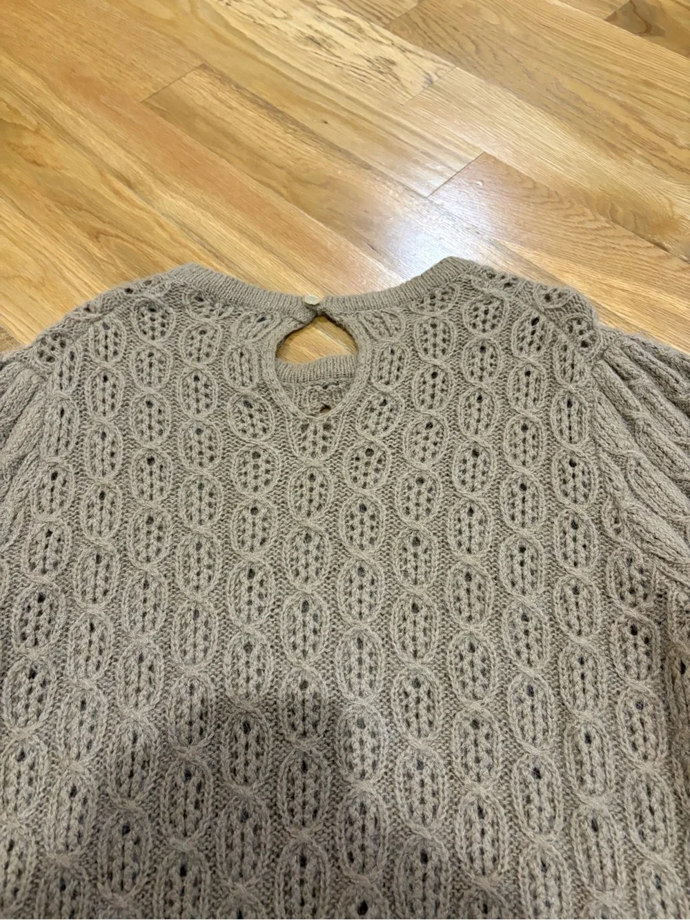 J. Crew Women’s Cable Knit Crewneck Sweater - Beige/Taupe
